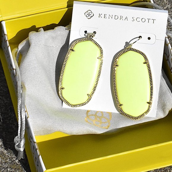 Kendra Scott | Neon Yellow Danielle Earrings - Picture 1 of 7